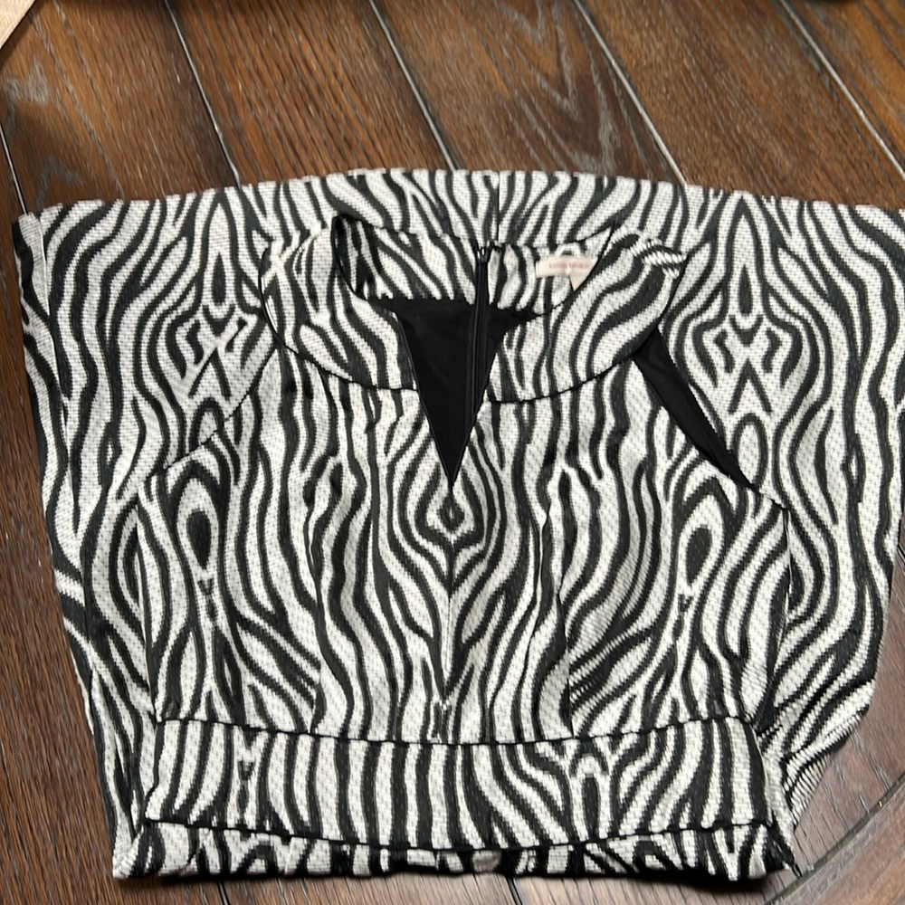 Banana Republic Heritage Black White Zebra Heritage Dress 0